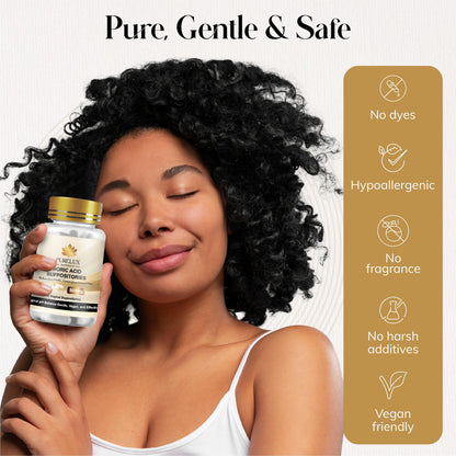 PureLux Naturals Gentle Care Inserts - 30 Count | Feminine pH Support